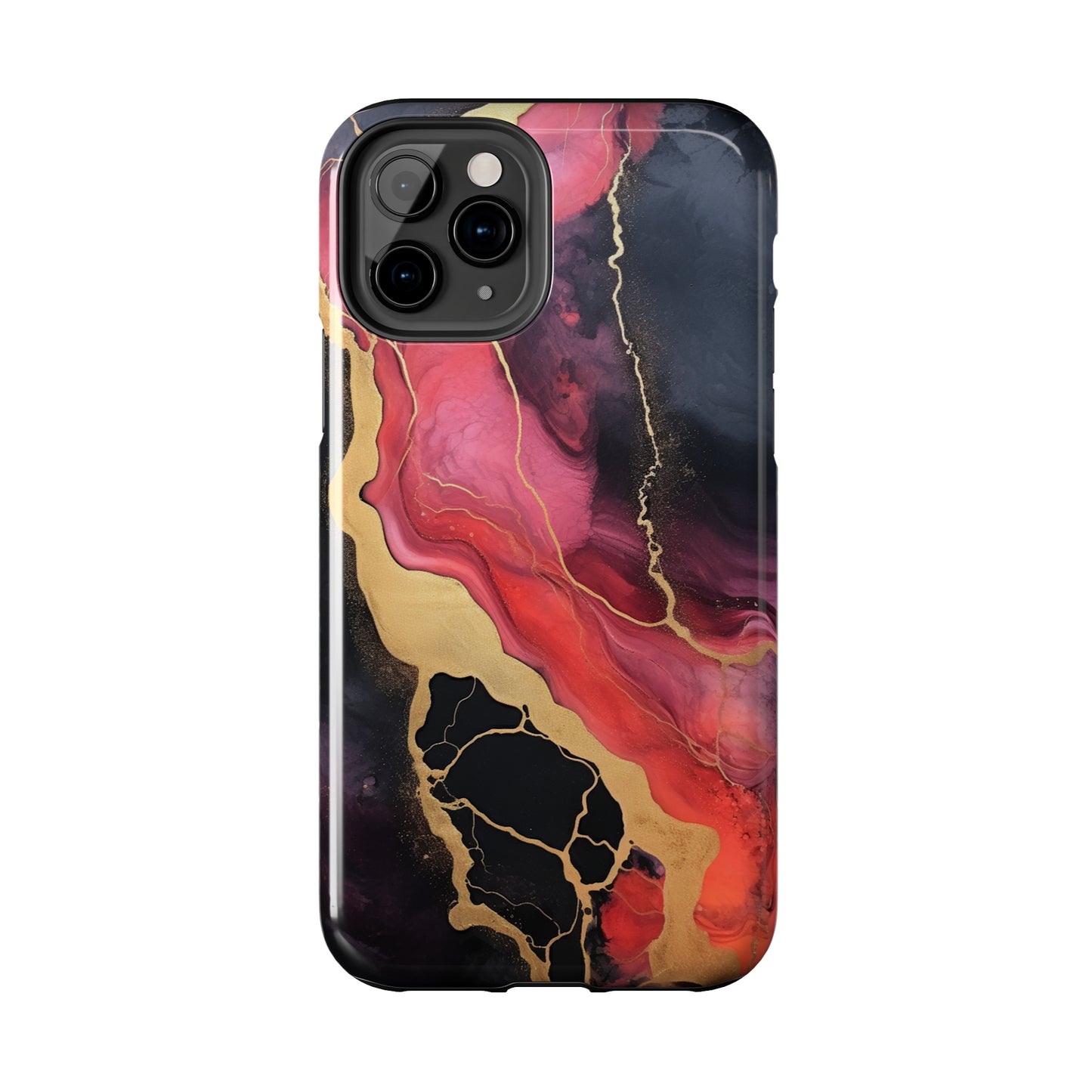 Marbled Dark Lava flow Phone Case | Embrace the Mesmerizing Multicolor Art