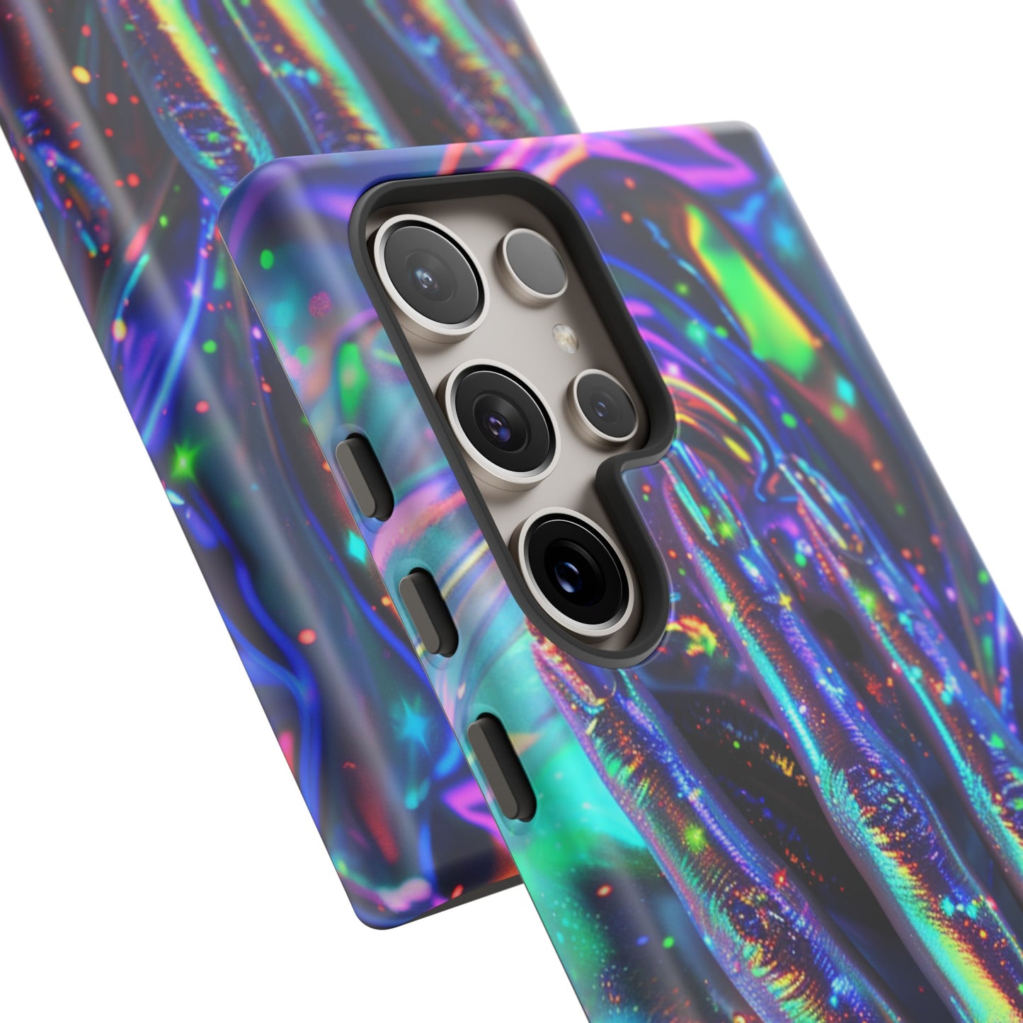 Marbled opalescent Holographic Print Phone Case