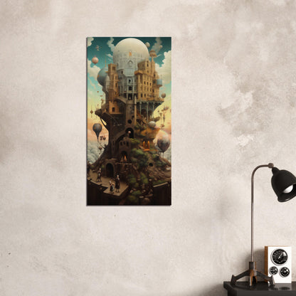 Surrealistic Wall Decor - "The Town on the Ground"