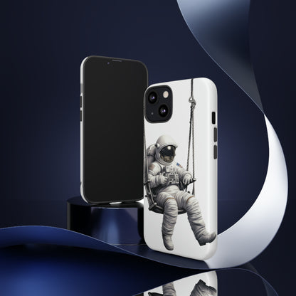 Astronaut on a Swing Phone Case