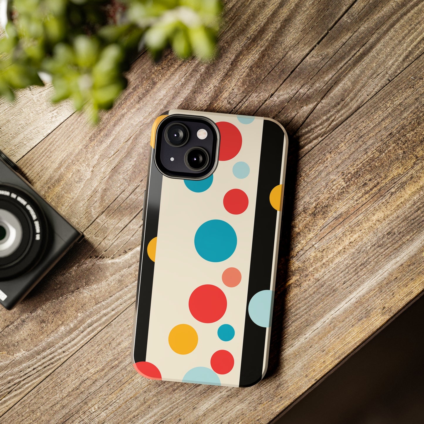 Classic Meets Creative: Abstract Polka Dots Tough Case for iPhone