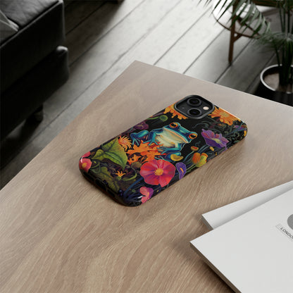 Floral Frogs Elegance Phone Case for Google Pixel, iPhone & Samsung Galaxy