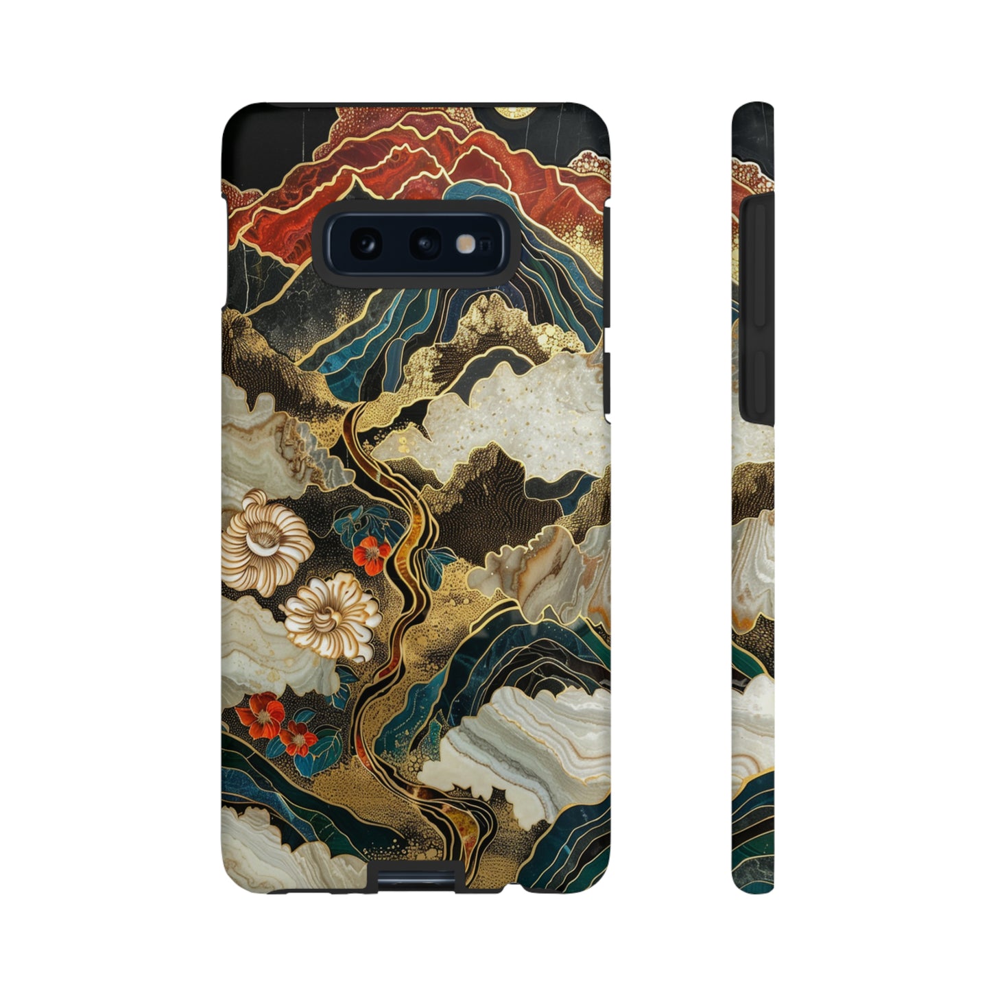 Chiyogami Stained Glass Floral Mountain Phone Case