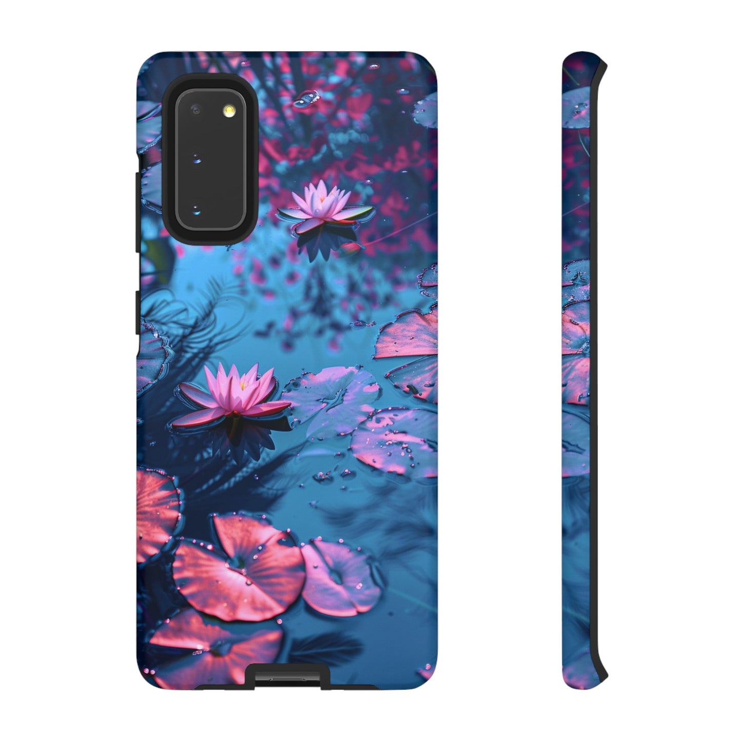 Magenta and Blue Color Zen Lily Pad Phone Case