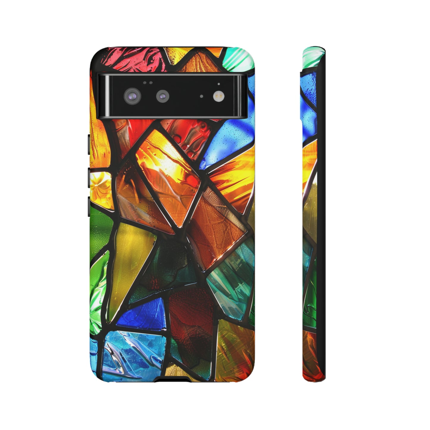 Color Explosion Abstract Stained Glass Phone Case