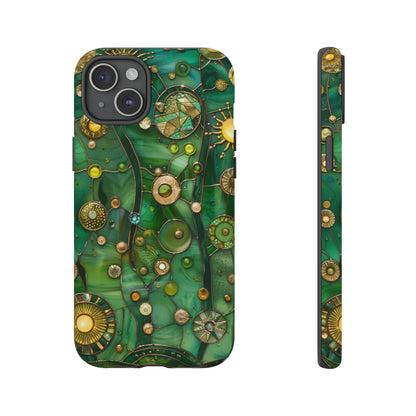 Green Celestial Stained Glass Mosaic Phone Case