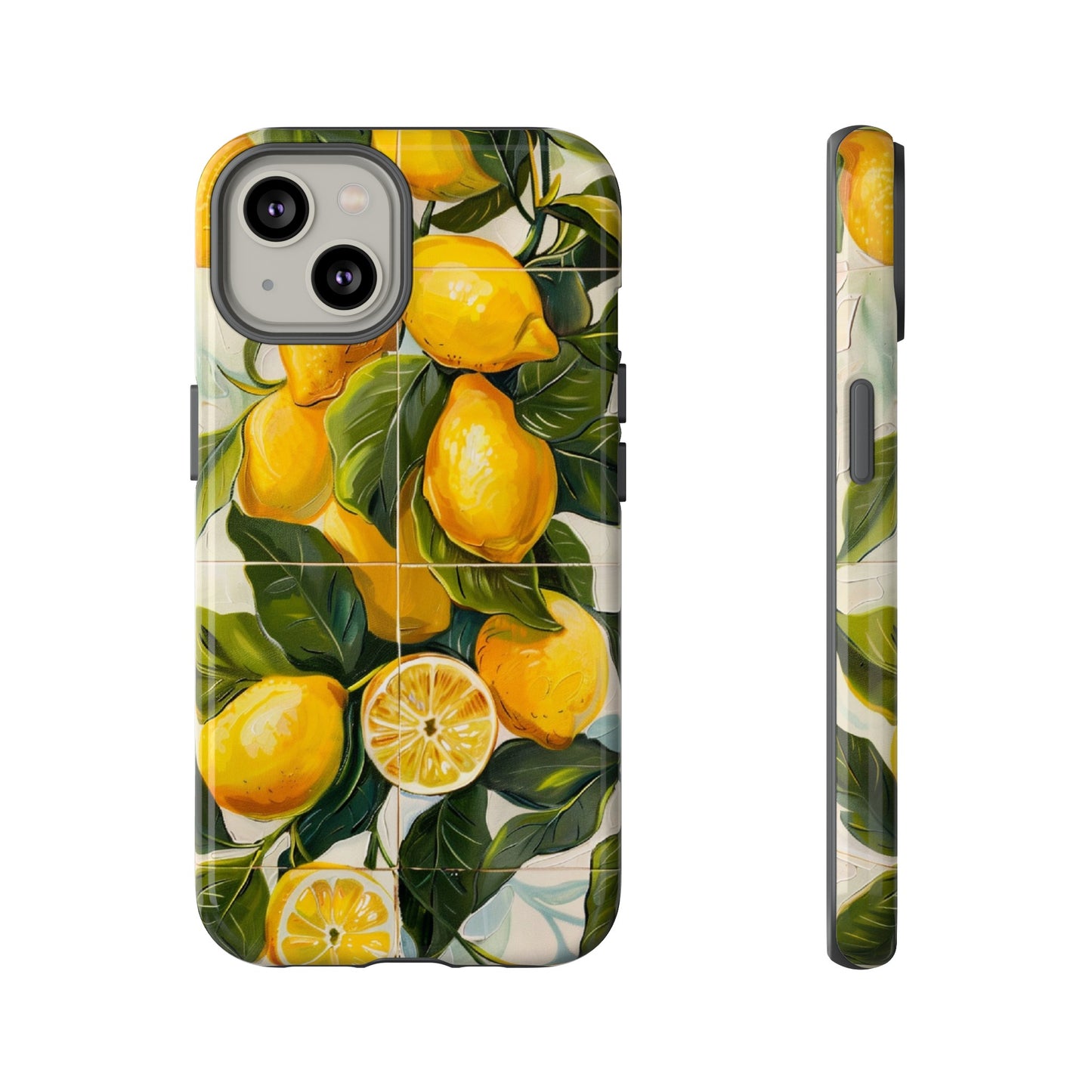 Mediterranean Lemon Italian Tile iPhone 14 Case