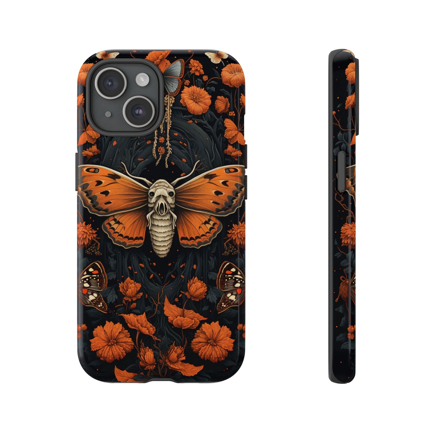 Eerie Elegance Halloween Goth Moth Phone Cover