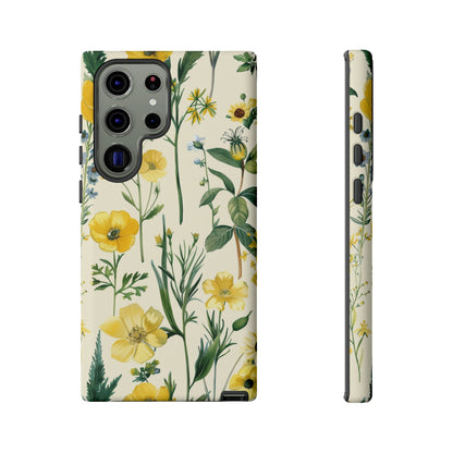 Floral Sage Yellow Wildflower Phone Case