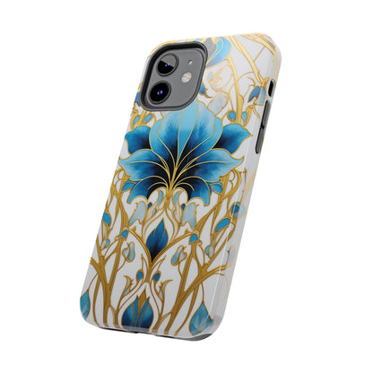 Floral Elegance: Art Deco Stained Glass iPhone Case | Vintage Glamour in Modern Protection iPhone Case for Models 11 through 14 Pro Max