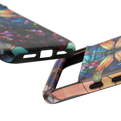 Art Nouveau Stained Glass Dragonfly Phone Case