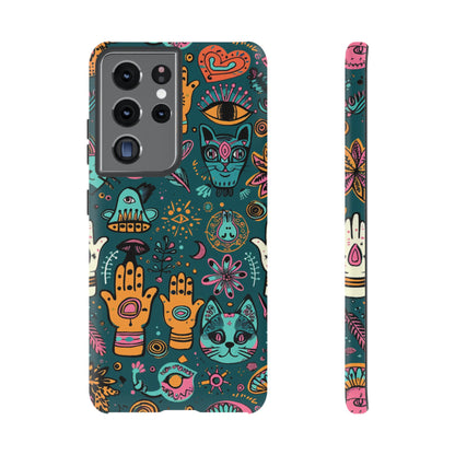 Kabbalistic Kitty Talisman Collage Phone Case