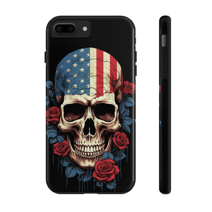 American Pride with an Edgy Spin: Skull USA Flag iPhone Case – Modern Protection Meets Patriotic Design