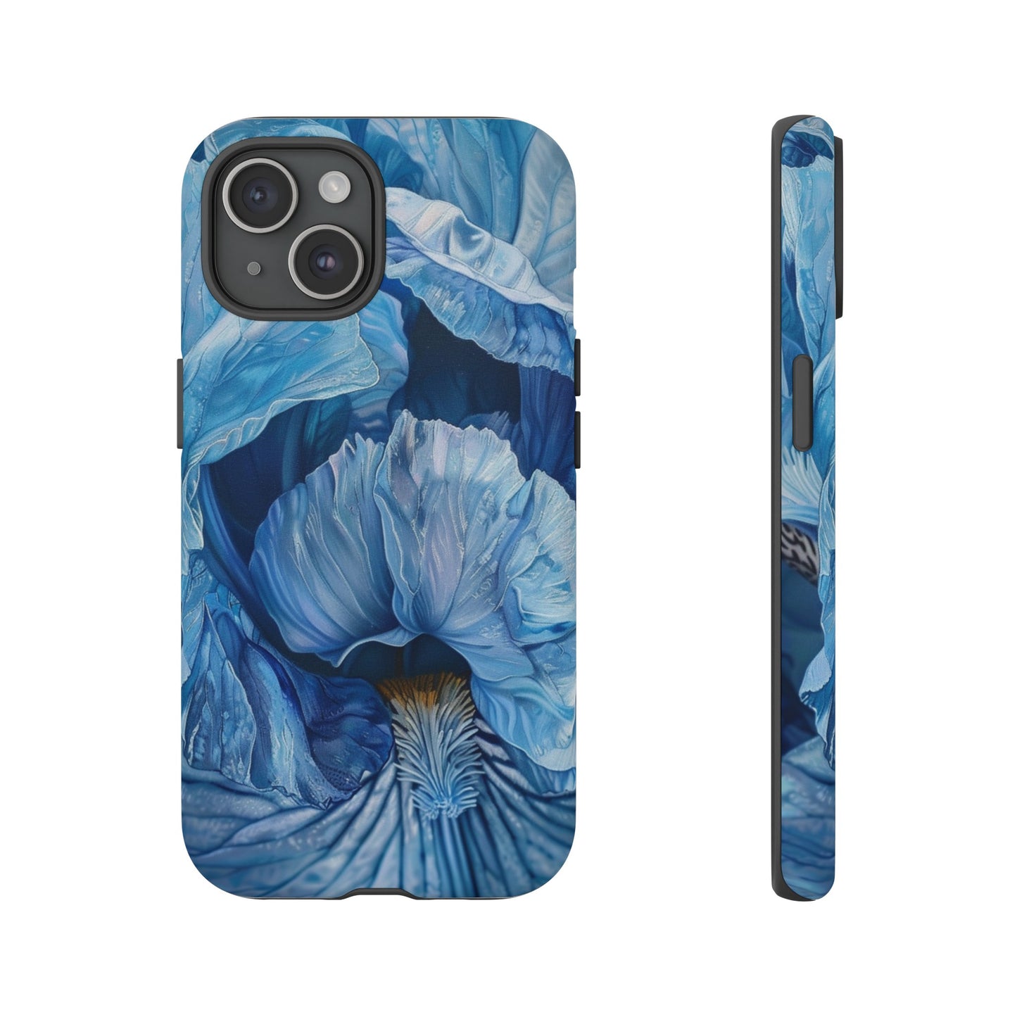 Floral Blue Iris Oil Painting Flower Phone Case