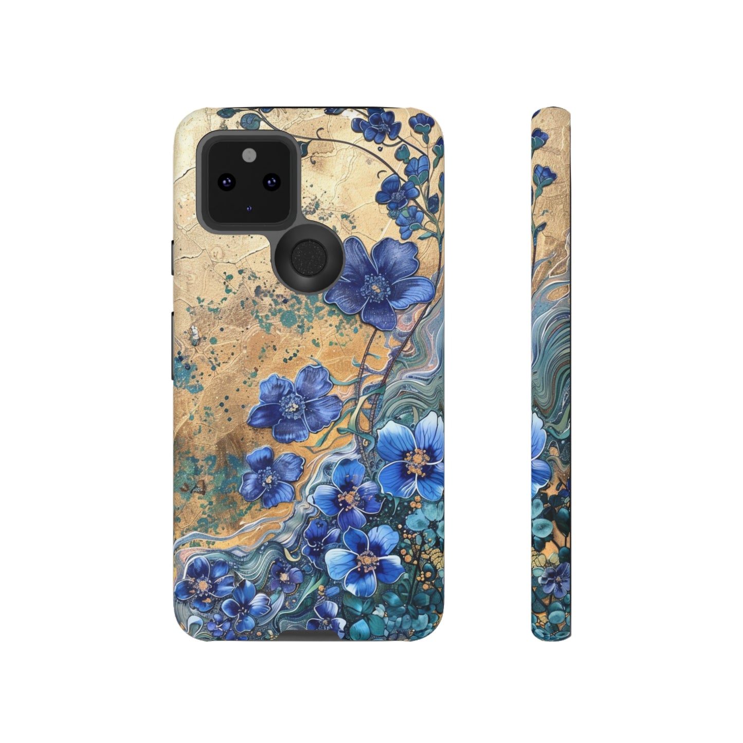 Forget Me Nots Vintage Color Splash Floral Design Phone Case