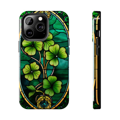 Lucky Charm: Four-Leaf Clover Phone Case | Symbol of Fortune for iPhone Models 11 through 14 Pro Max