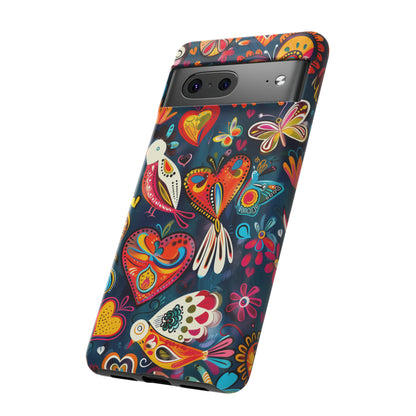 Bright Colorful Mexican Style Mural Painting Phone Case