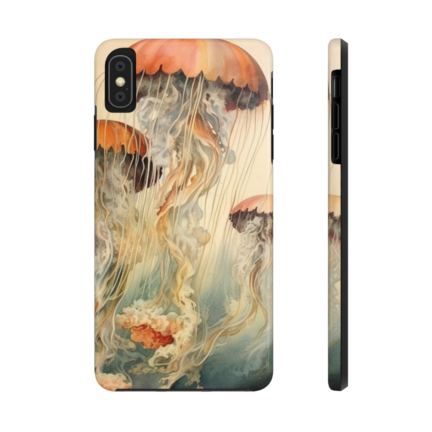 Floating Jellyfish iPhone Tough Case | Dive into an Ethereal Underwater World with Reliable Protection