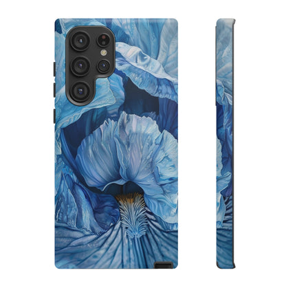 Floral Blue Iris Oil Painting Flower Phone Case