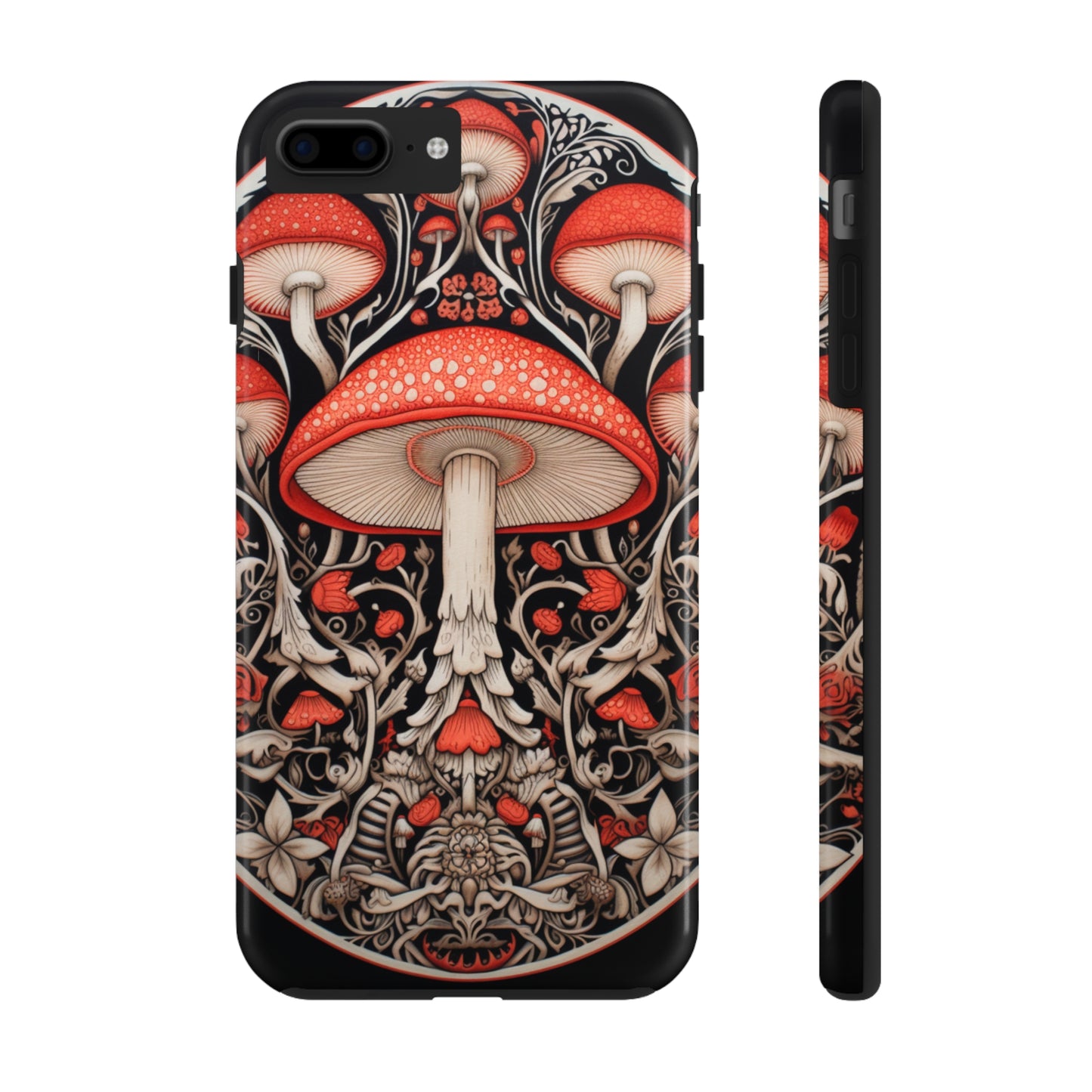 Mystical Mushroom Mandala Tough iPhone Case | Psychedelic Phone Cover