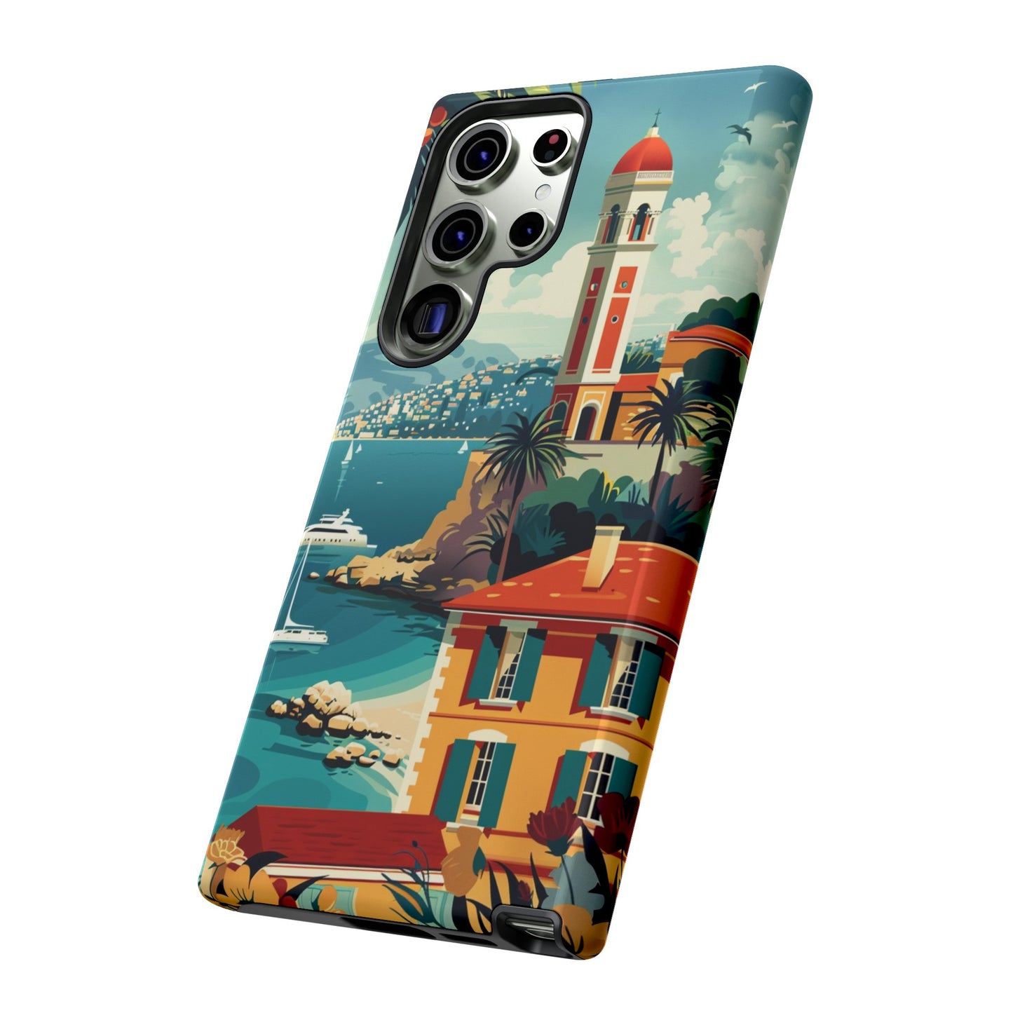 Midcentury French Riviera Landscape Painting Phone Case