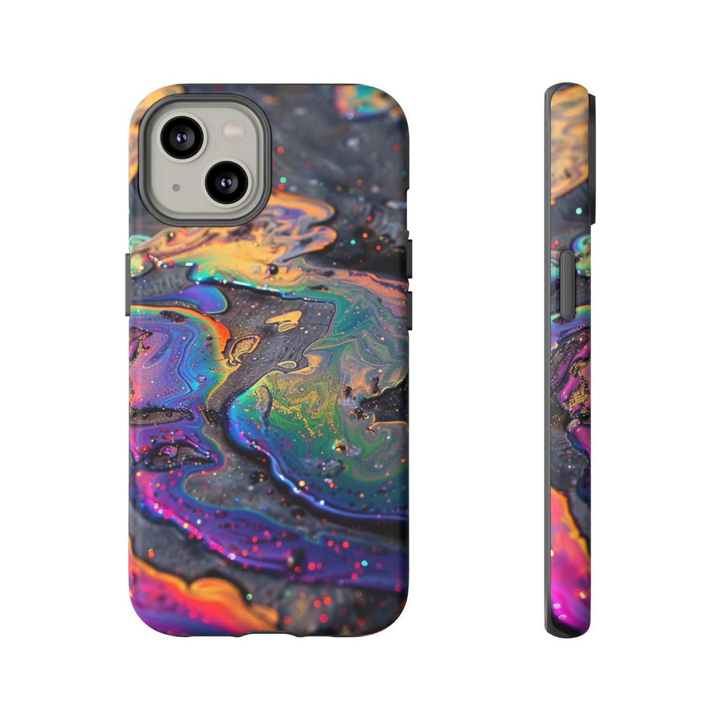 Opalescent Marbled Holographic Print Phone Case