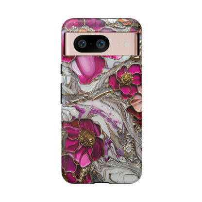 Stained Glass Magenta Floral Paisley Explosion Phone Case