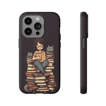 Cats and Books Phone Case