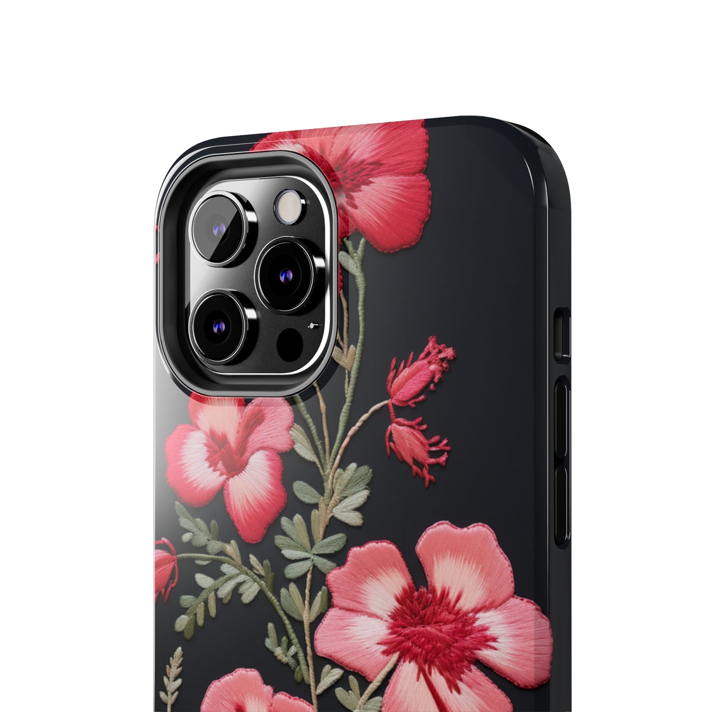 New Floral Embroidery iPhone Case | Embrace the Beauty of Intricate Stitching