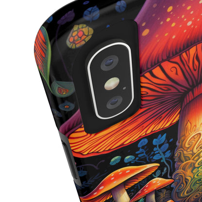 Trippy Magic Mushroom Tough iPhone Case | Psychedelic Art Phone Cover