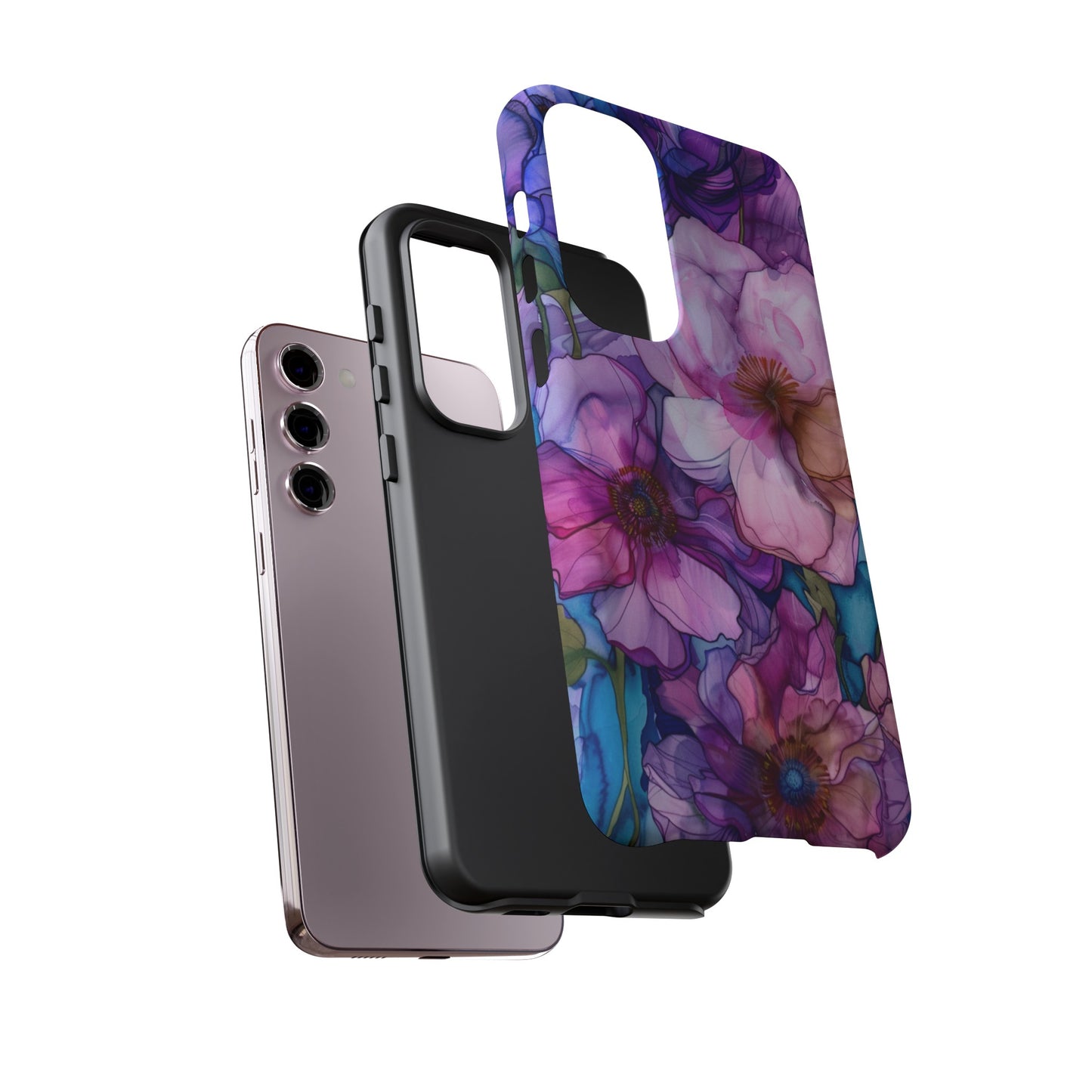 Purple Flower Stained Glass Phone Case