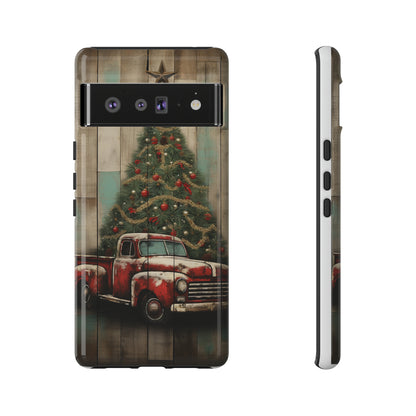 Classic Red Pickup Truck Christmas Phone Case