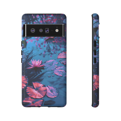 Magenta and Blue Color Zen Lily Pad Phone Case