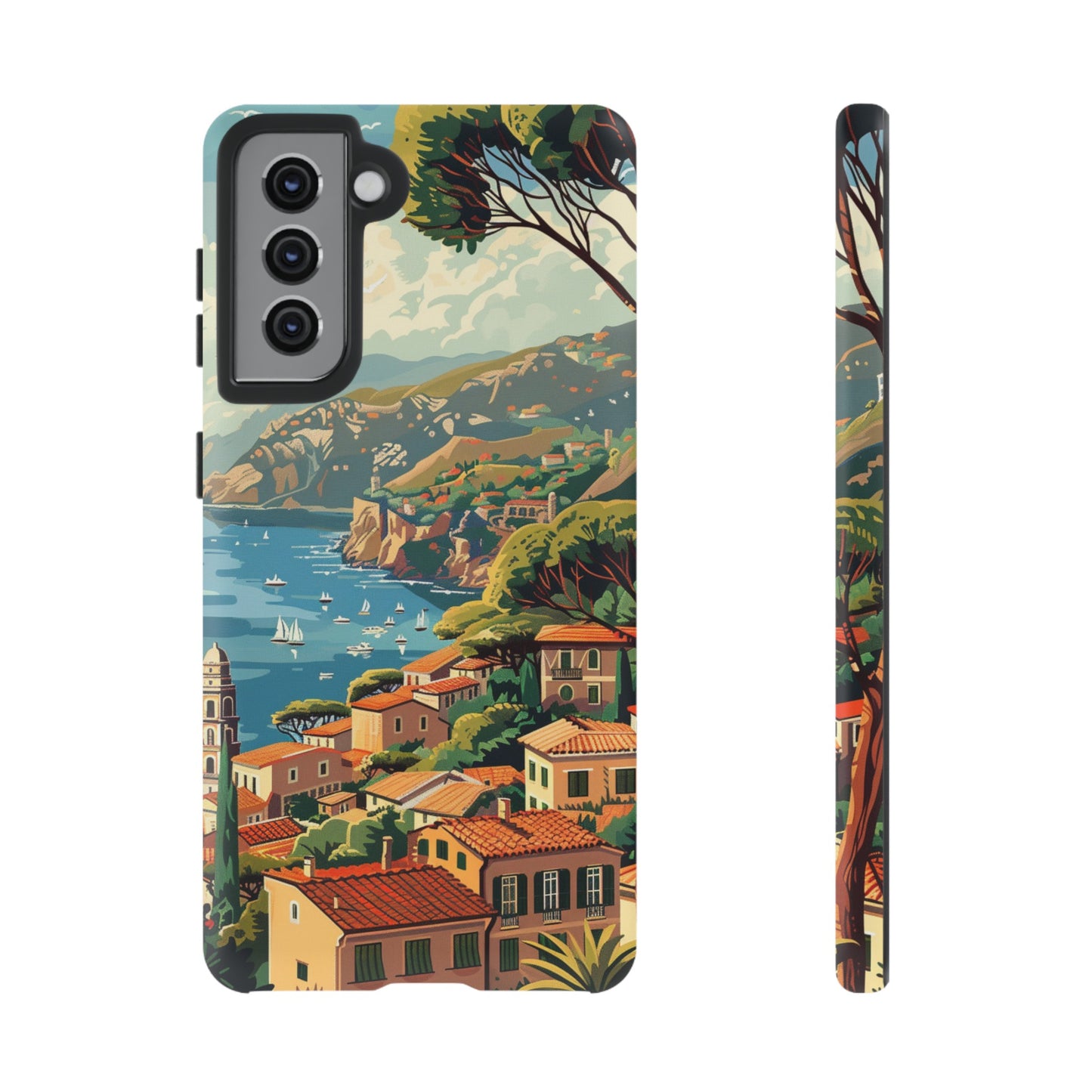 Midcentury French Riviera Landscape Painting Phone Case