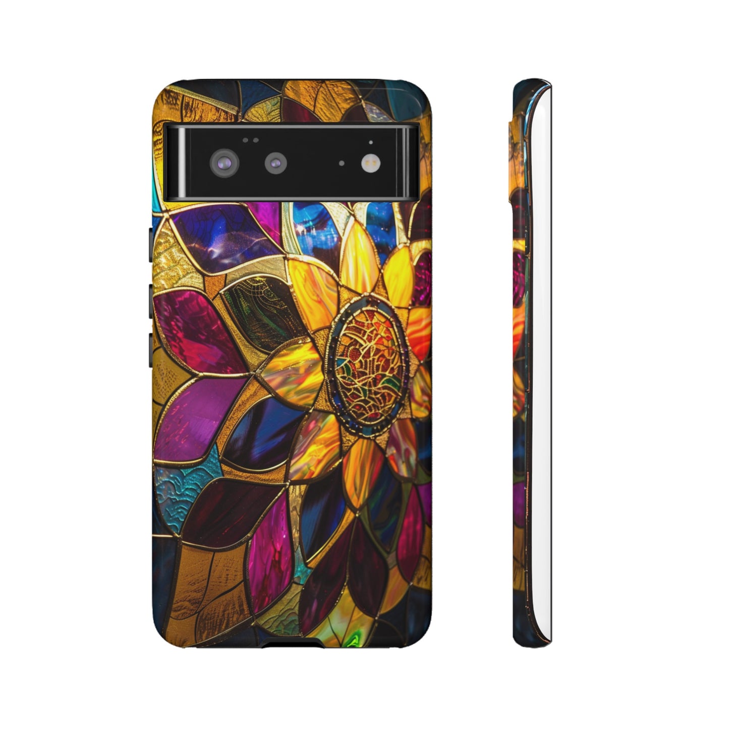 Cosmic Stained Glass Mandala Phone Case