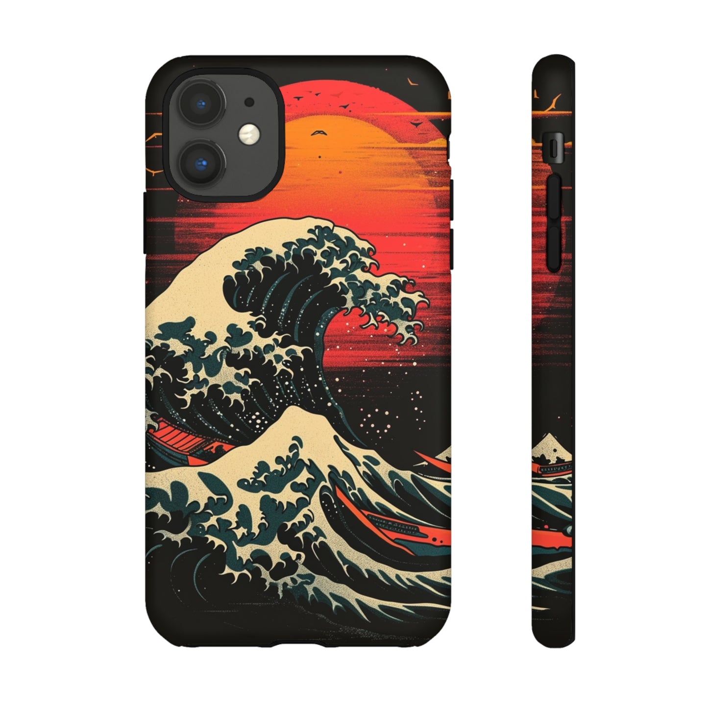 Great Wave off Kanagawa Retro Sunset