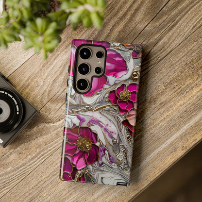 Stained Glass Magenta Floral Paisley Explosion Phone Case