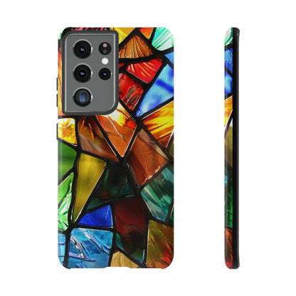 Color Explosion Abstract Stained Glass Phone Case