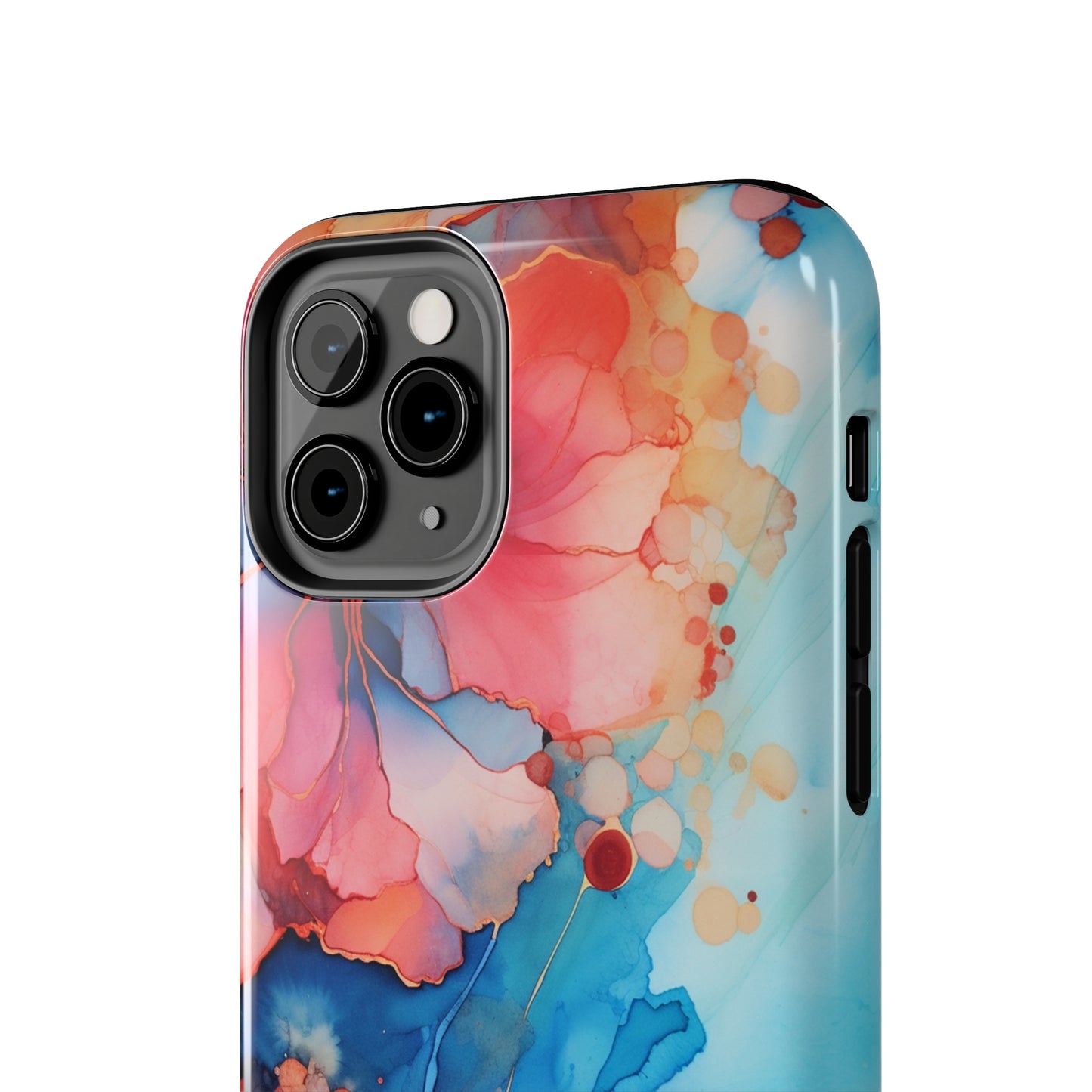 Marbled Floral Watercolor Phone Case | Embrace the Mesmerizing Multicolor Art