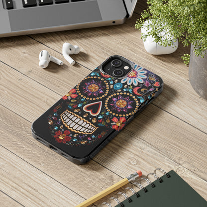 Sugar Skull iPhone Case | Dia de los Muertos Design for Apple iPhone | Halloween Aesthetic