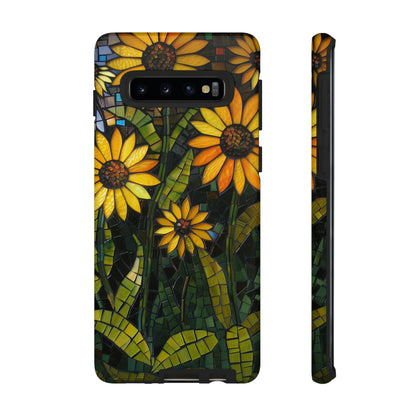 Yellow and Gold Daisy Mosaic Stained Glass Phone Case