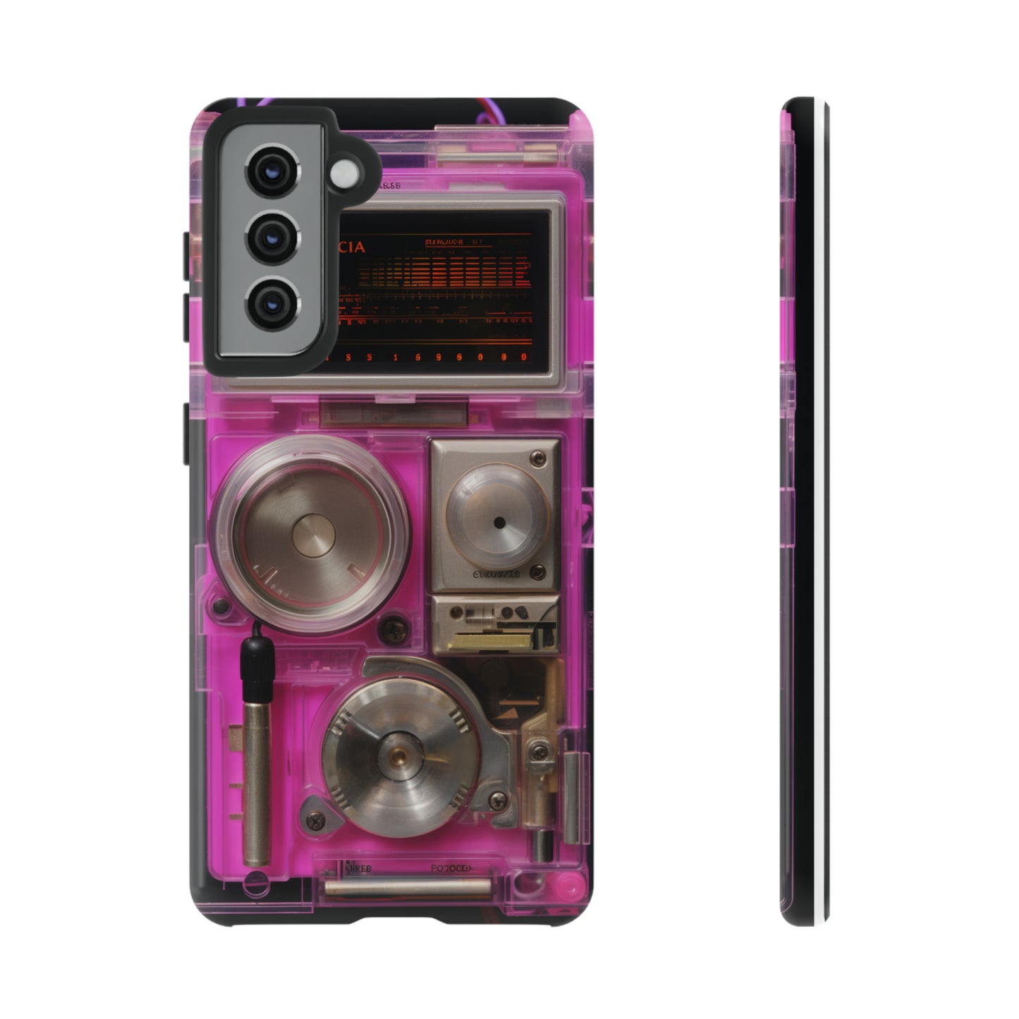 Cyberpunk Techno Gadget Walkman: Retro-Futuristic Premium Tough Phone Case | Iconic Style for iPhone, Samsung Galaxy, and Google Pixel