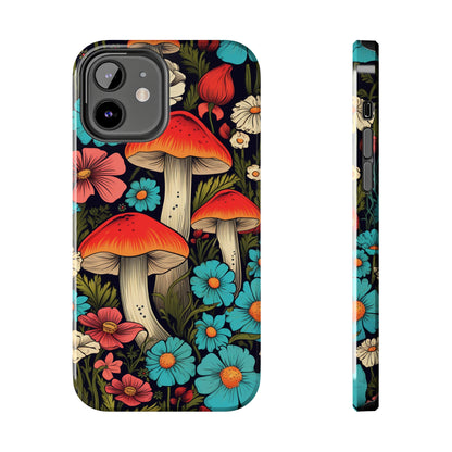 Psychedelic Retro Mushrooms iPhone case | Dive into Vintage Vibes