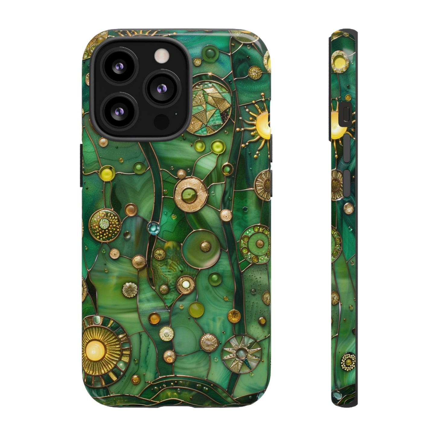 Green Celestial Stained Glass Mosaic Phone Case