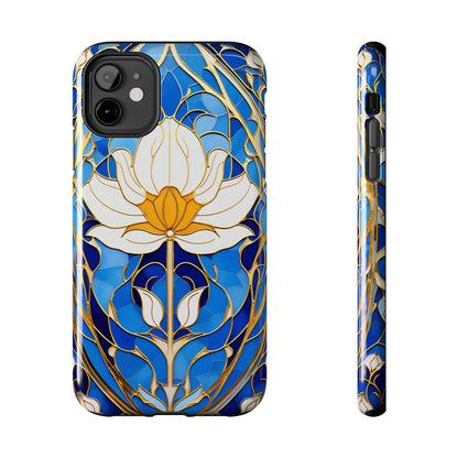 Art Deco Stained Glass iPhone Case | Vintage Floral Glamour, iPhone Case for Models 11 through 14 Pro Max