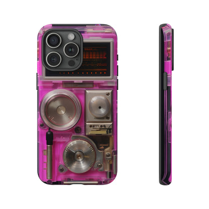 Cyberpunk Techno Gadget Walkman: Retro-Futuristic Premium Tough Phone Case | Iconic Style for iPhone, Samsung Galaxy, and Google Pixel