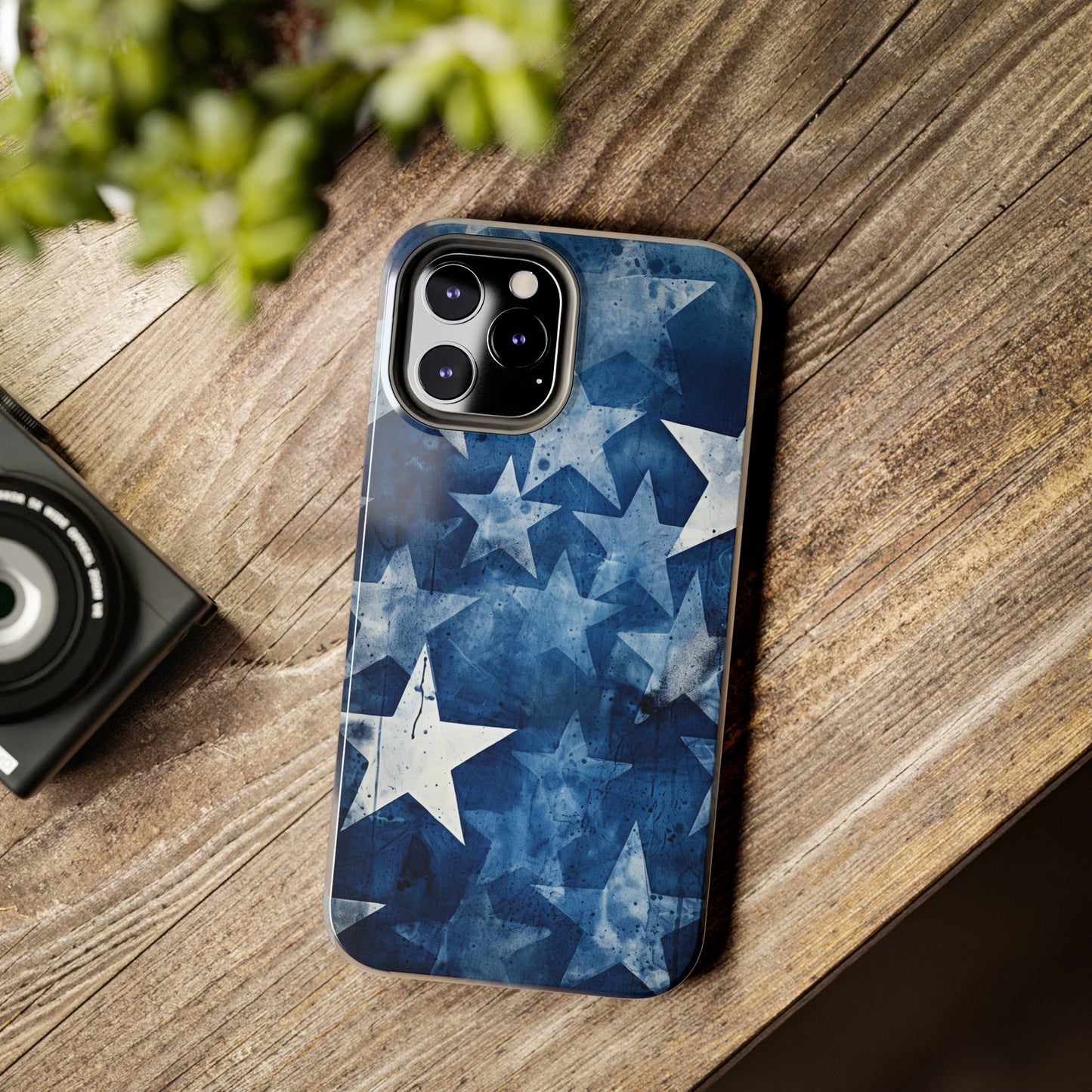 Starry Nights: Denim Dreams | Celestial Star-Patterned iPhone Case