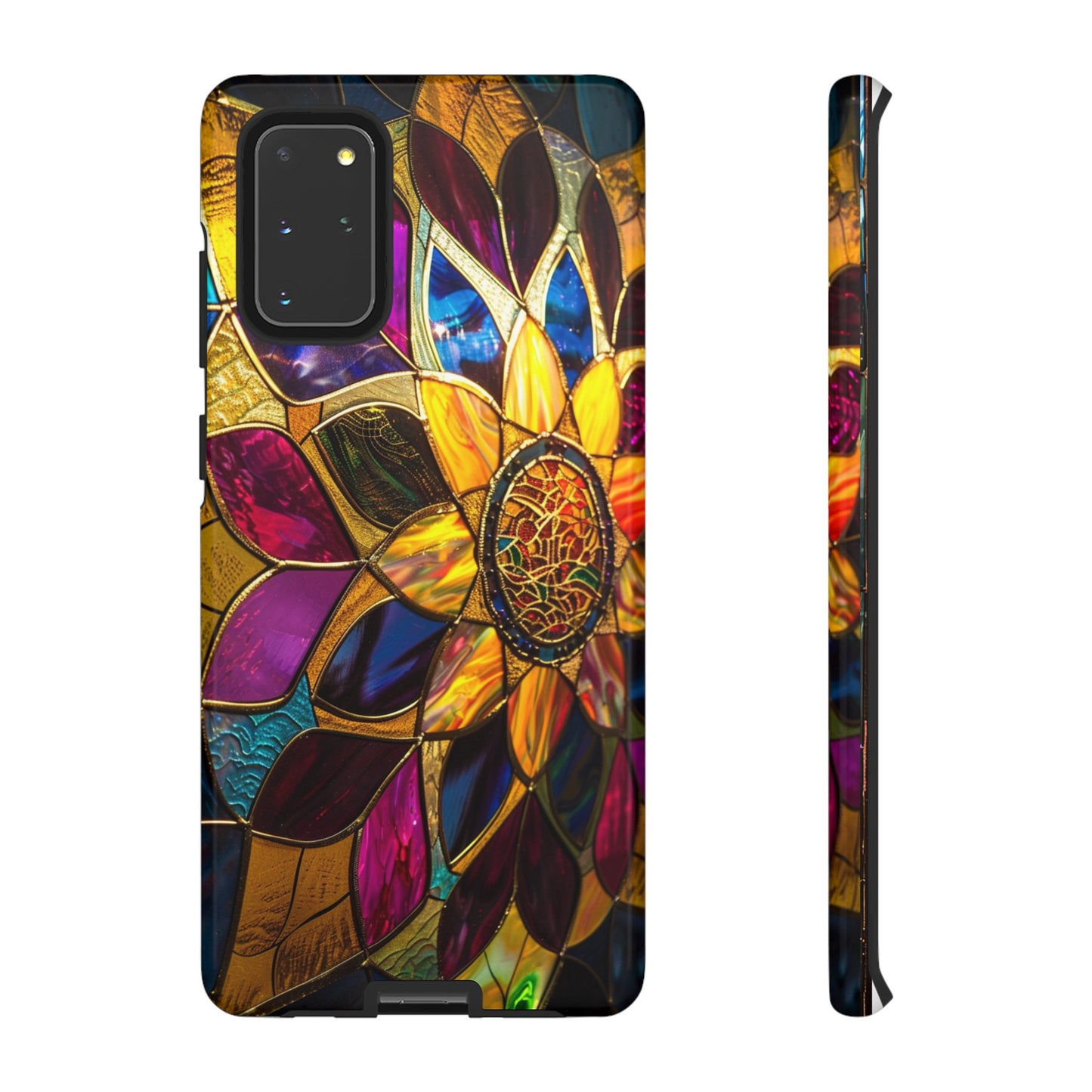 Cosmic Stained Glass Mandala Phone Case