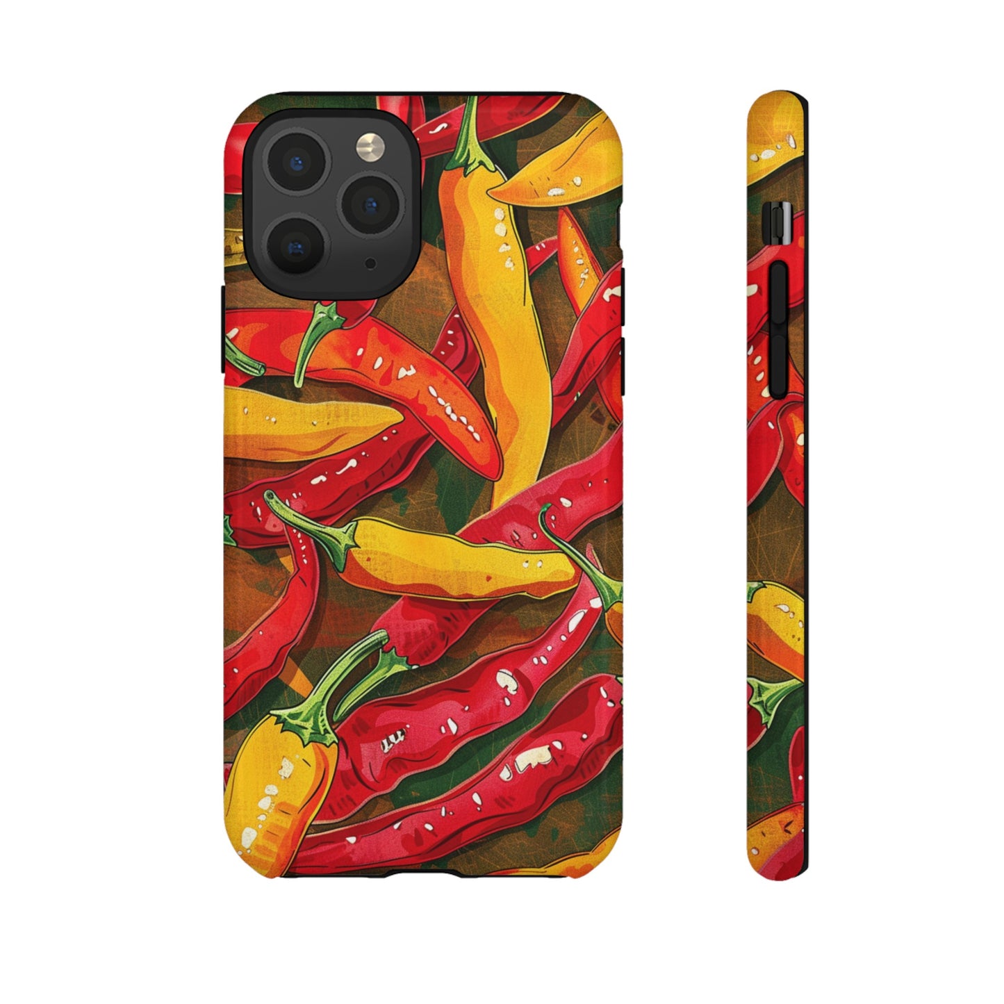 Yellow and Red Chili Peppers Phone Case