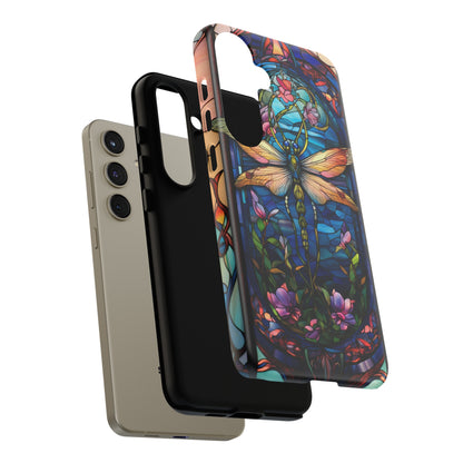 Art Nouveau Stained Glass Dragonfly Phone Case